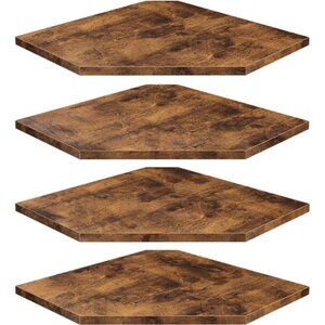 Corner Shelf Wall Mount,Set of 4Floating Corner Shelves with Cord Hole for Cable